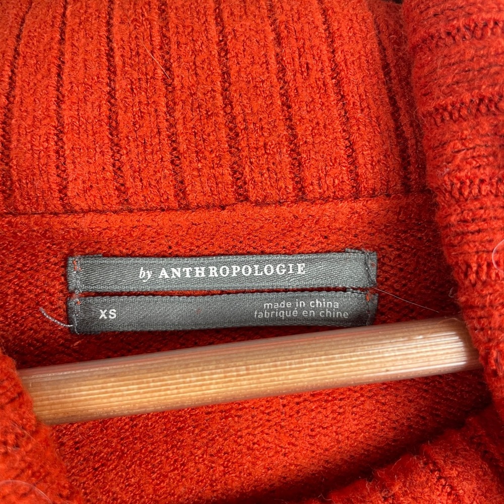 Anthropologie XS Paloma Pumpkin Cowl Neck Sweater Cozy Scandigirl Oversized Warm - Picture 5 of 15